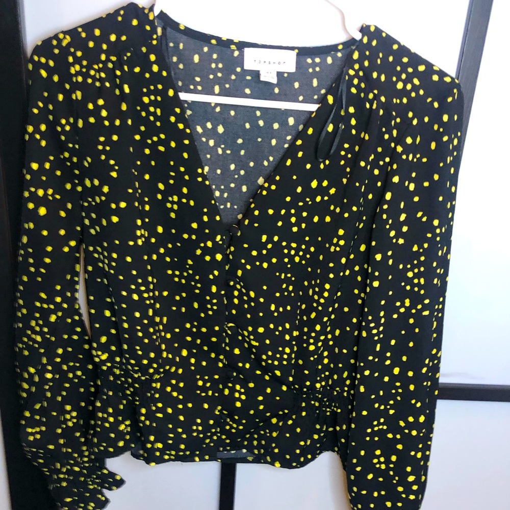 Black & Yellow Blouse